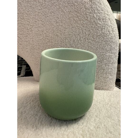 Green Ombre Decor Candle Holder Vase Potter Flower Pot *READ* - Picture 2 of 6